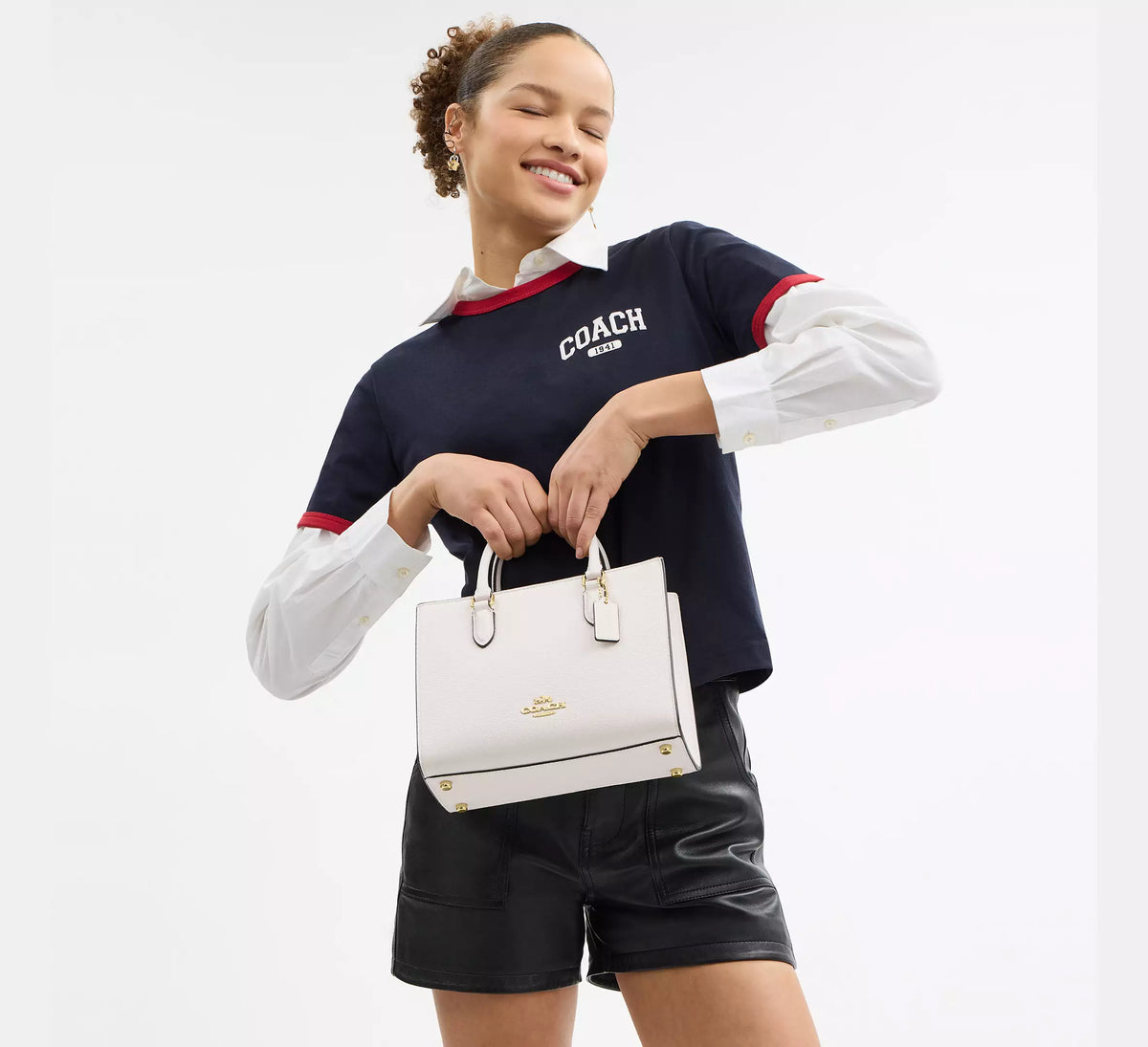 Coach Maggie Small Tote Bag Chalk
