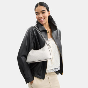 Coach Juliet Shoulder Bag 25 In Signature Canvas White Chalk