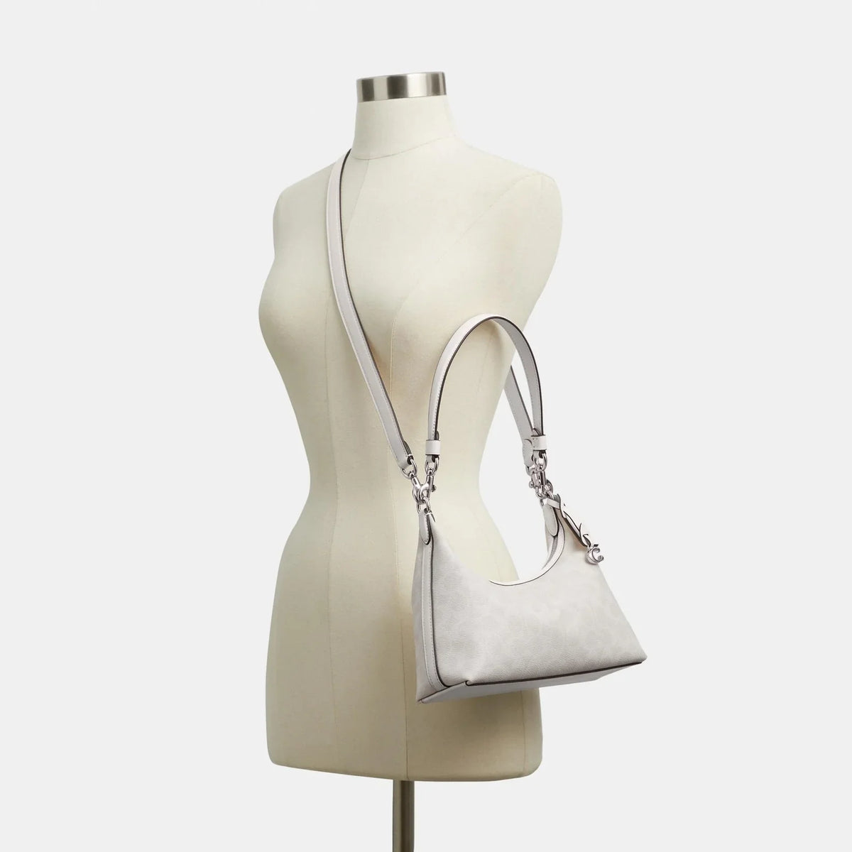 Coach Juliet Shoulder Bag 25 In Signature Canvas White Chalk