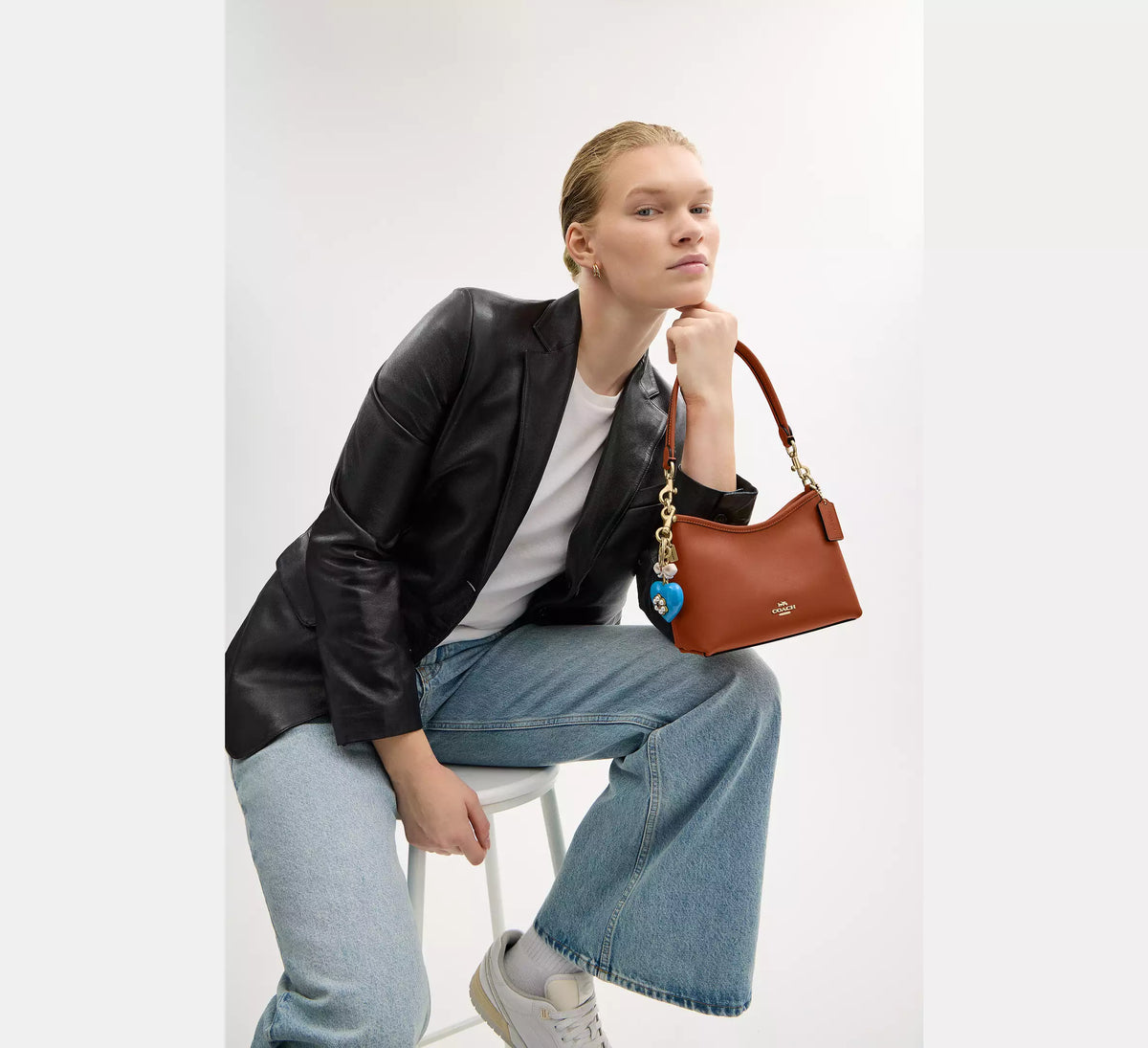 Coach Laurel Small Shoulder Bag Tan
