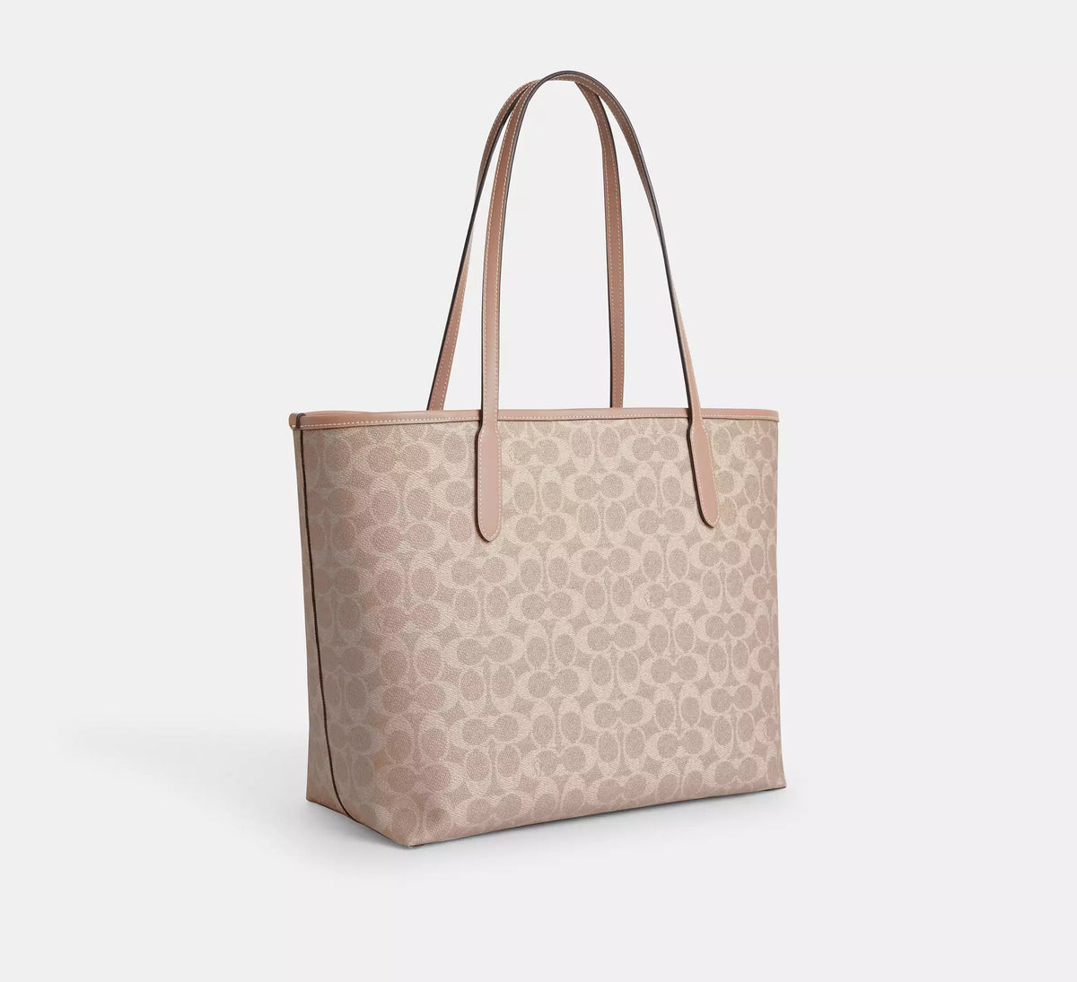 Coach City Tote Bag In Signature Canvas Sand Taupe