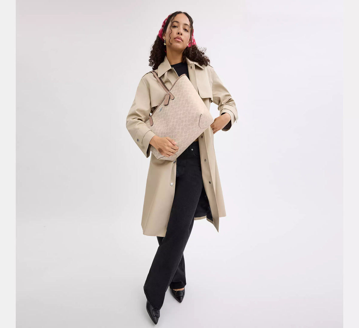 Coach City Tote Bag In Signature Canvas Sand Taupe