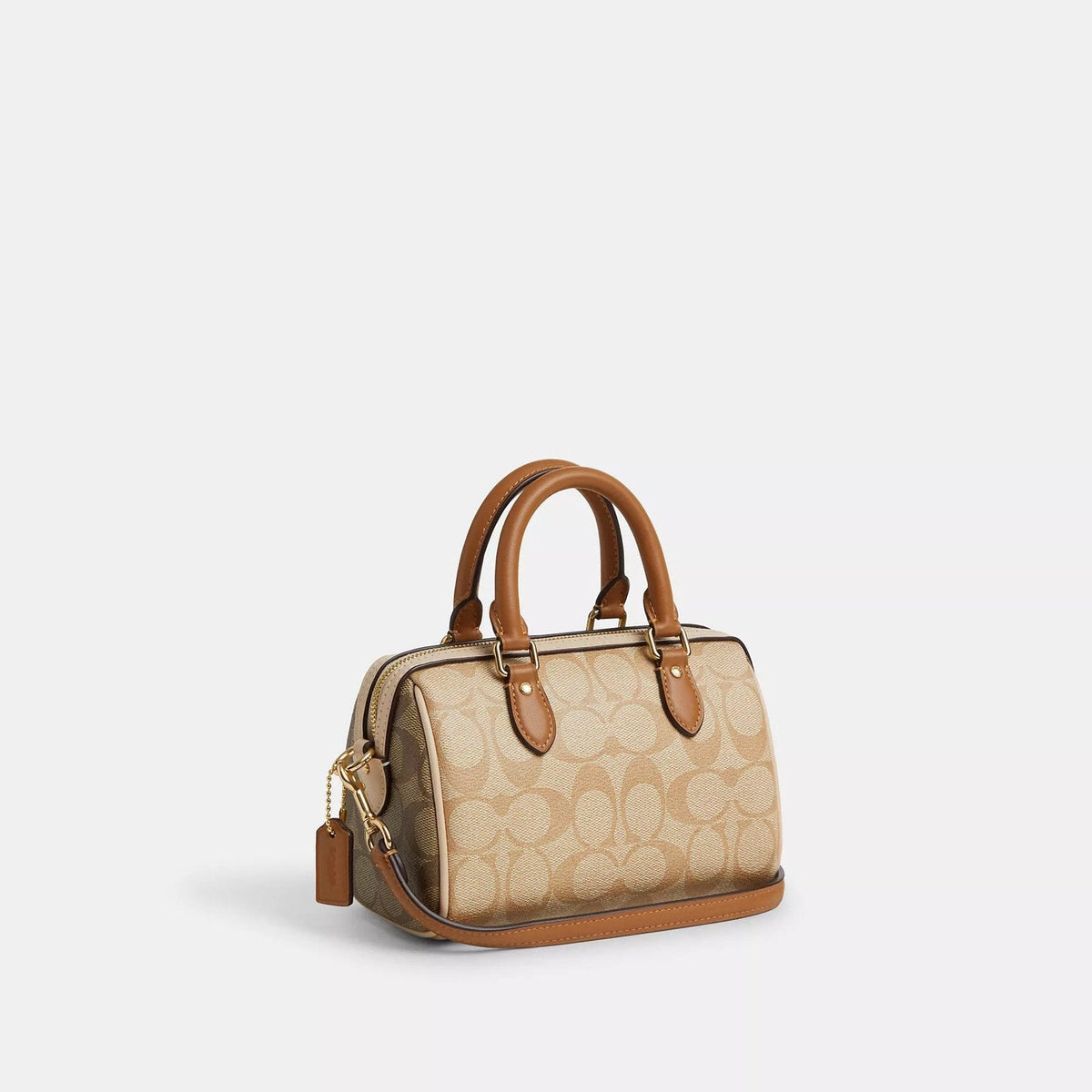 Coach Mini Rowan Crossbody In Signature Canvas sand saddle