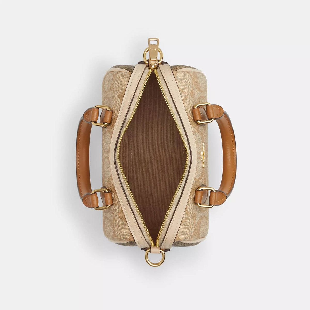 Coach Mini Rowan Crossbody In Signature Canvas sand saddle