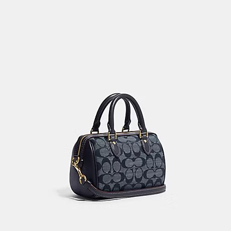 Coach Mini Rowan Crossbody In Signature Canvas chambray navy