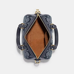Coach Mini Rowan Crossbody In Signature Canvas chambray navy