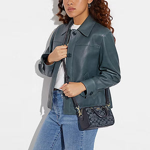 Coach Mini Rowan Crossbody In Signature Canvas chambray navy