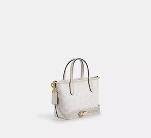 Coach City Mini Tote Bag In Signature Canvas White/Chalk