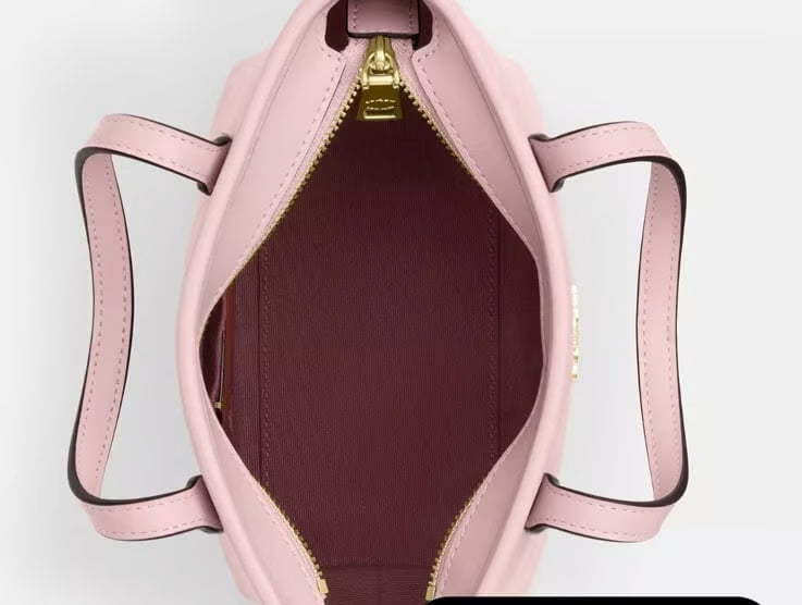 Coach City Mini Tote Bag In Signature Canvas Pink
