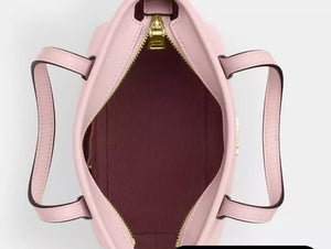 Coach City Mini Tote Bag In Signature Canvas Pink