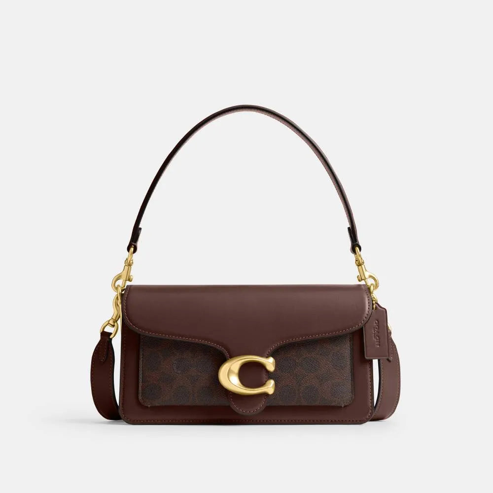 Tabby Shoulder Bag 26 Signature Coach Dark Brown Bag