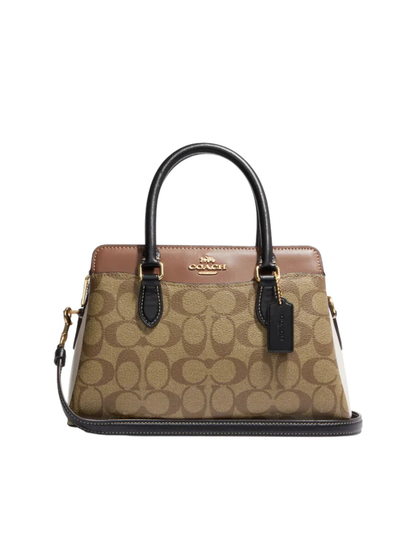 Signature Mini Darcie Carryall Crossbody Bag Khaki Multi