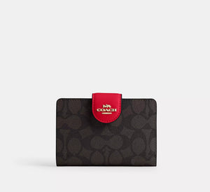 Medium Corner Zip Wallet In Signature Canvas