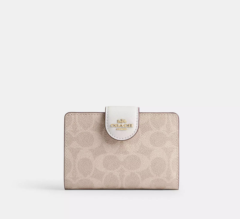 Medium Corner Zip Wallet In Signature Canvas