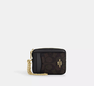 Zip Card Case In Signature Canvas