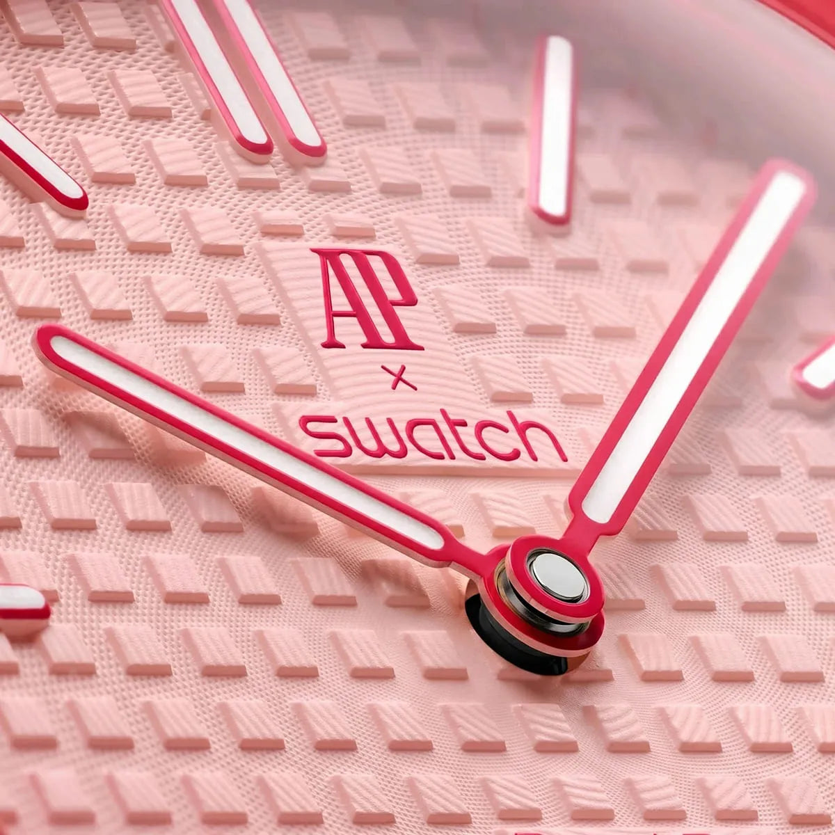 Audemars Piguet x Swatch Royal Pop OTTO ROSSO Unisex Pocket Watch – Pink Dial & Cherry Red Bezel
