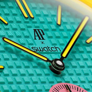 Audemars Piguet x Swatch Royal Pop OTG ROZ Unisex Pocket Watch with Teal Dial
