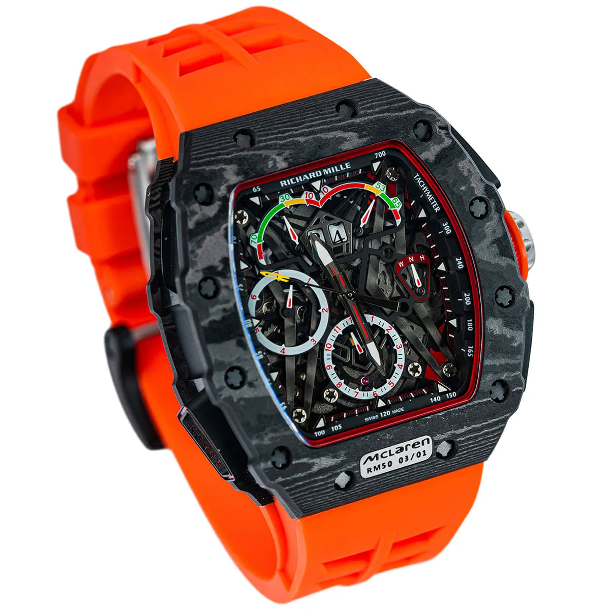 Richard Mille Men’s RM 50-03 McLaren Carbon TPT Orange Strap Watch