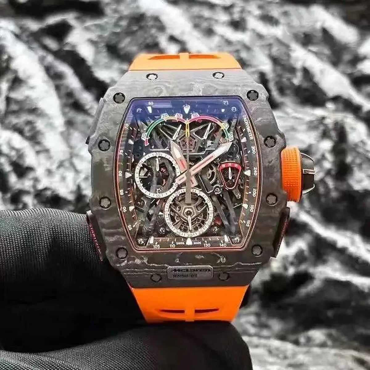 Richard Mille Men’s RM 50-03 McLaren Carbon TPT Orange Strap Watch