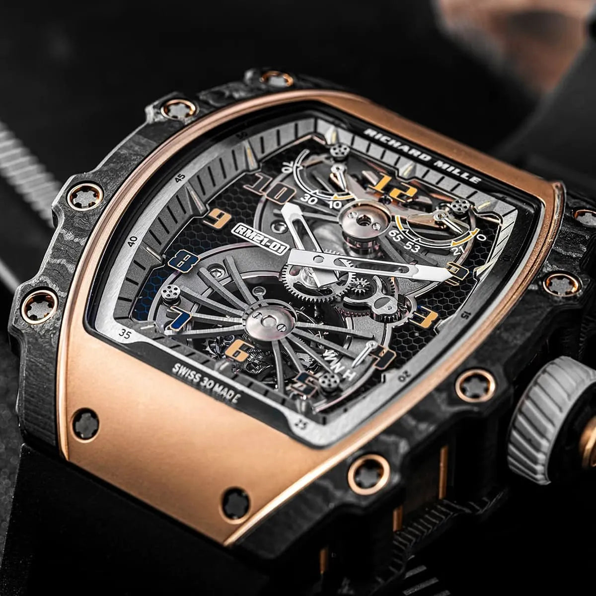 Richard Mille Men’s RM 35-01 Carbon TPT Skeleton Watch