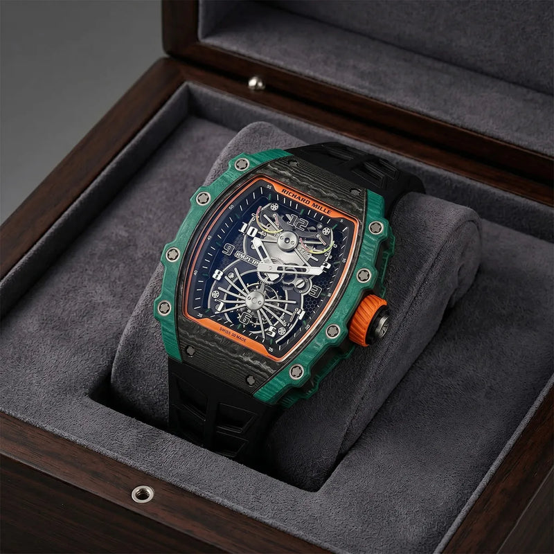 Richard Mille Men’s RM 21-02 Aerodyne Green Carbon TPT Watch