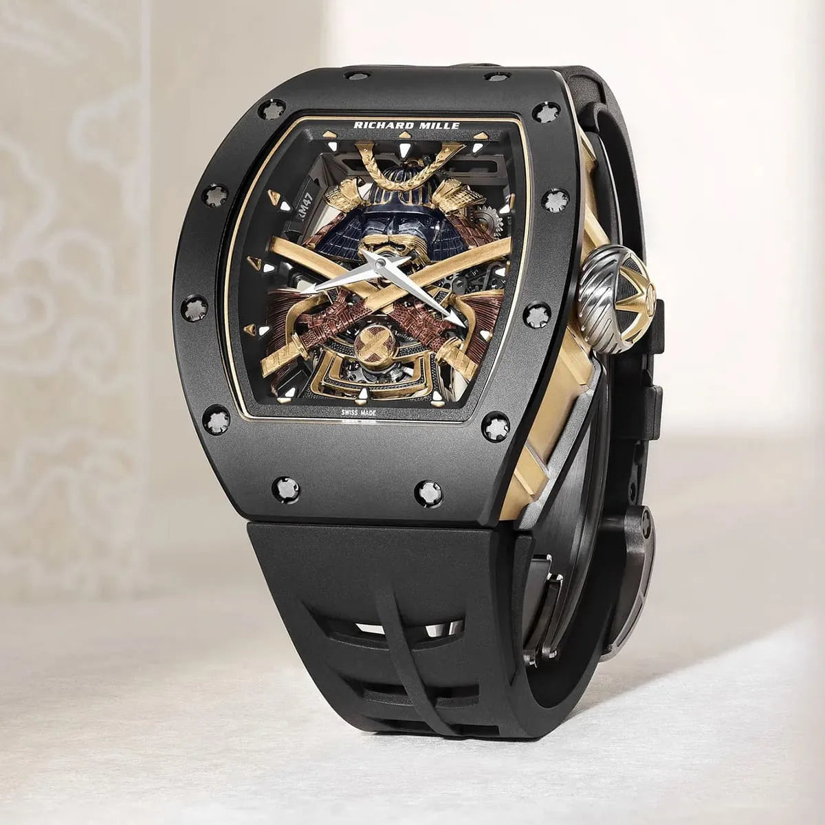 Richard Mille Men’s RM 47 Samurai Limited Edition Carbon TPT & Rose Gold Watch