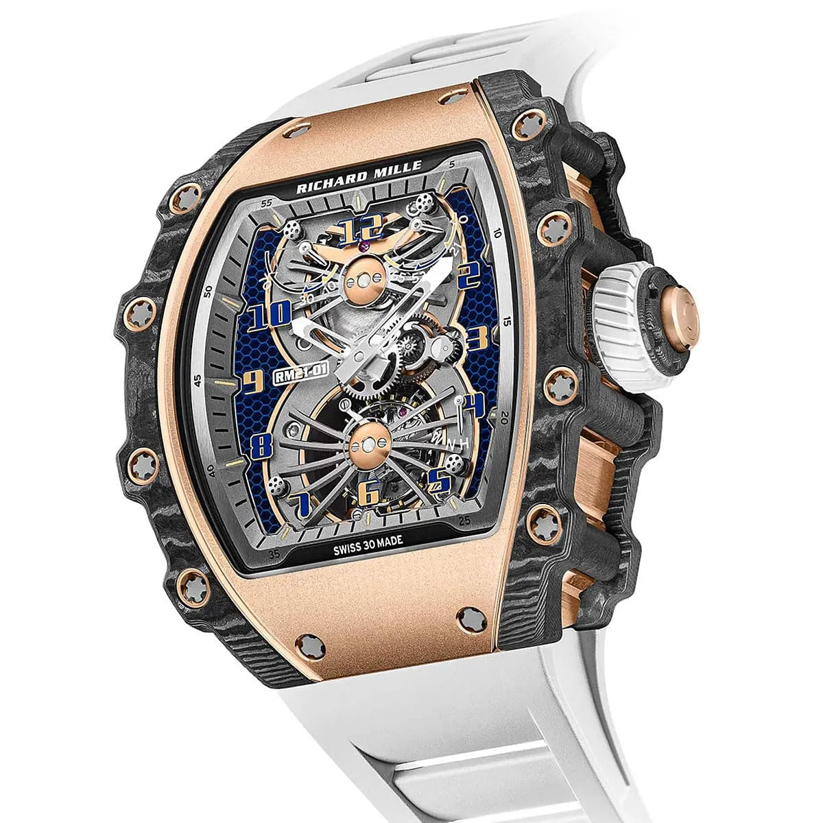 Richard Mille Men’s RM 21-01 Limited Edition Carbon TPT & Rose Gold Watch