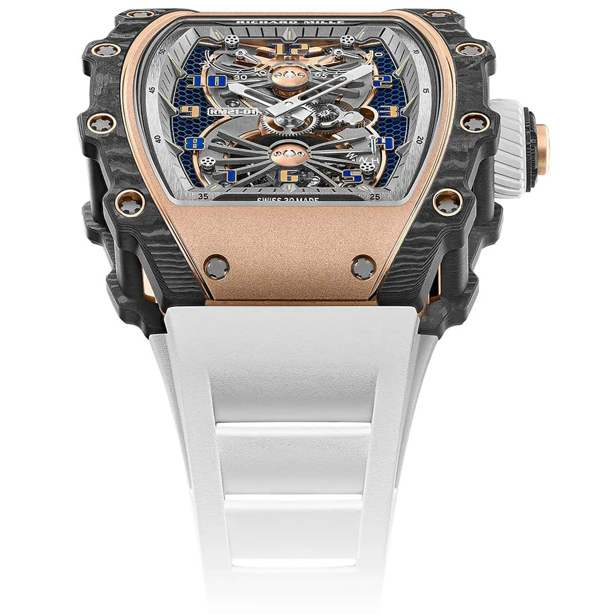 Richard Mille Men’s RM 21-01 Limited Edition Carbon TPT & Rose Gold Watch