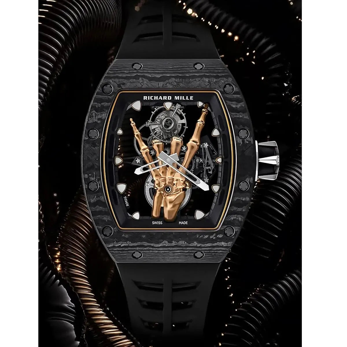 Richard Mille Men’s RM 66 Carbon TPT Flying Tourbillon “Flying Fingers” Watch