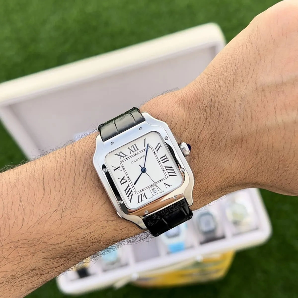 Cartier Men’s White Dial Square Watch