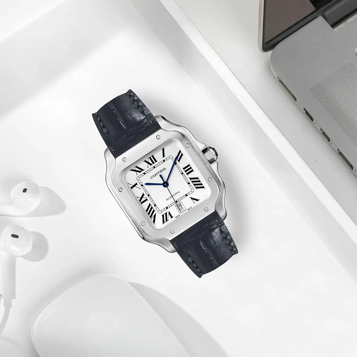 Cartier Men’s White Dial Square Watch