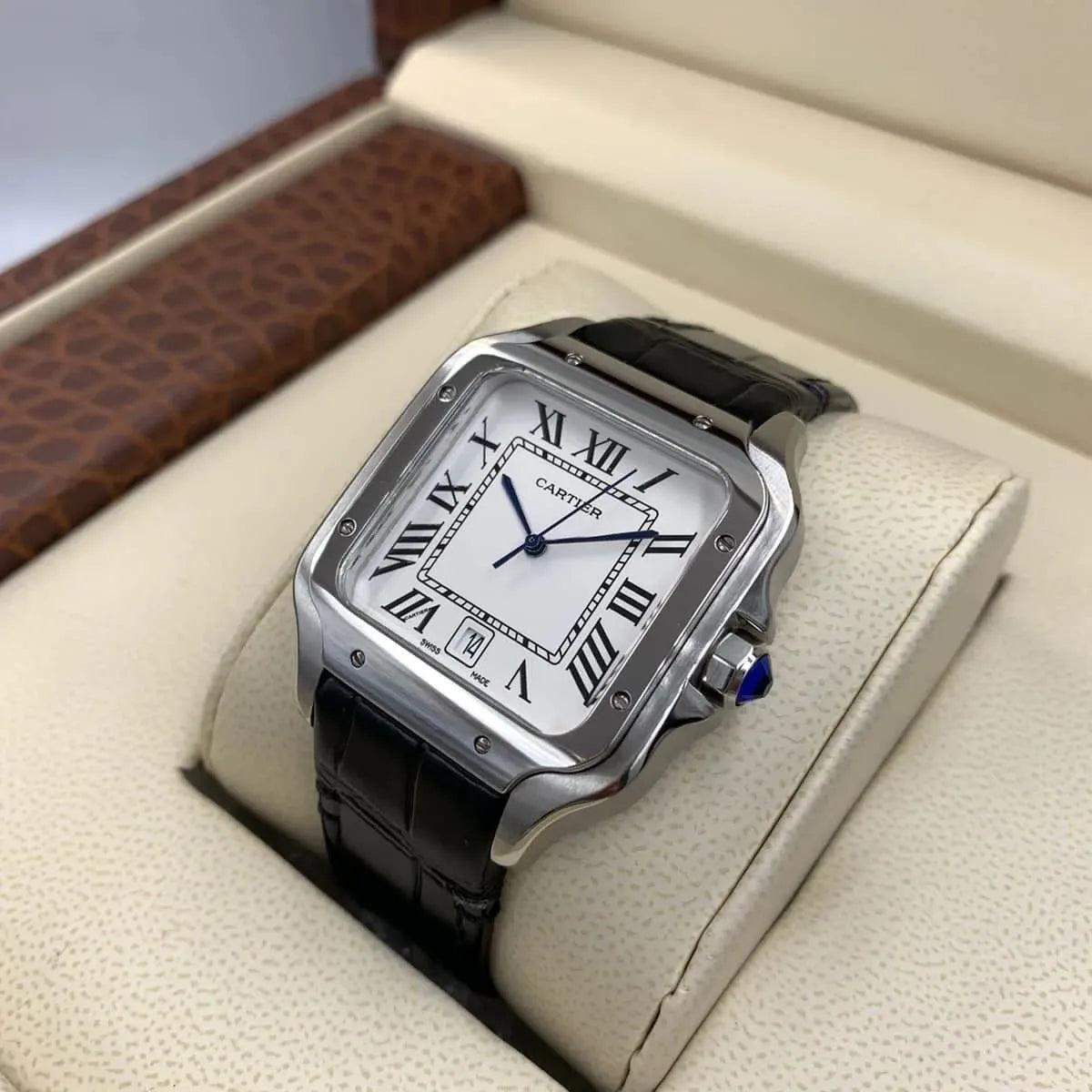 Cartier Men’s White Dial Square Watch