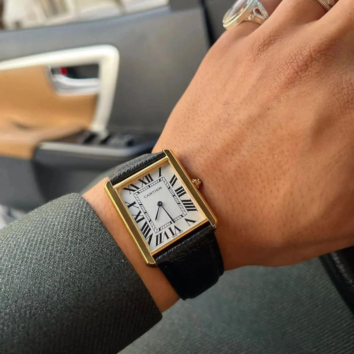Cartier Men’s Tank Gold-Tone Case Dress Watch