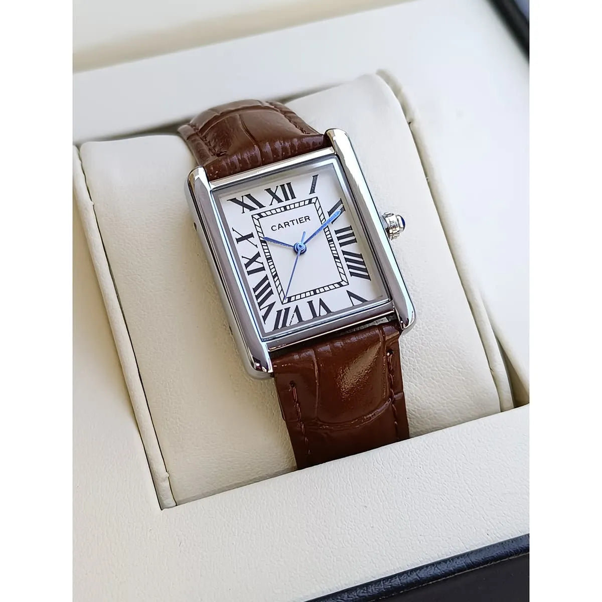 Cartier Men’s Rectangular Roman Numeral Watch