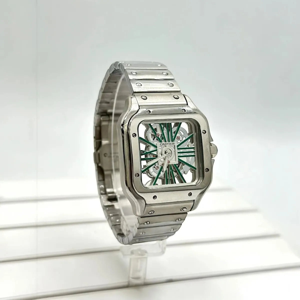 Cartier Men’s Santos Automatic White Dial Watch