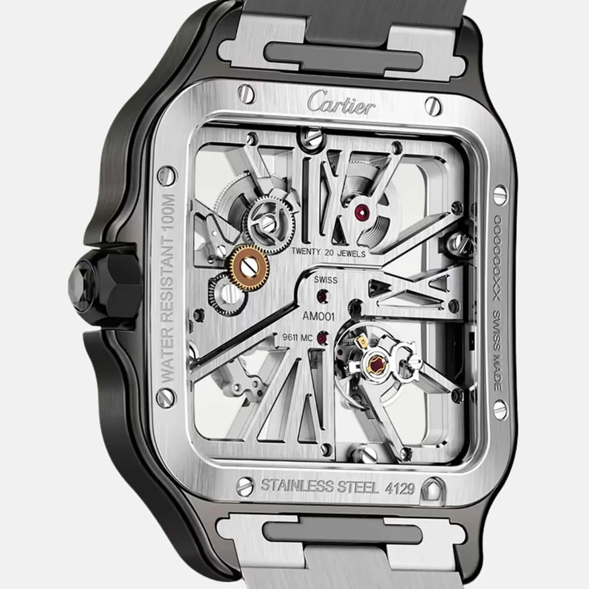 Cartier Men’s Santos Automatic Black Dial Watch