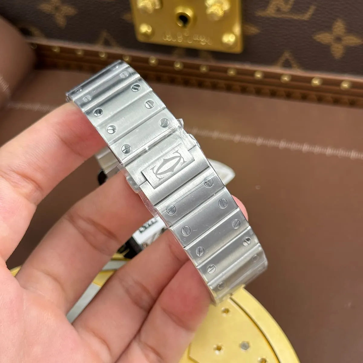 Cartier Men’s Santos Automatic Black Dial Watch