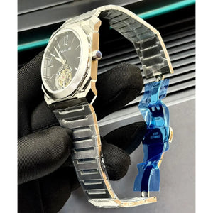 Bvlgari Men’s Octo Black Dial Tourbillon-Style Watch