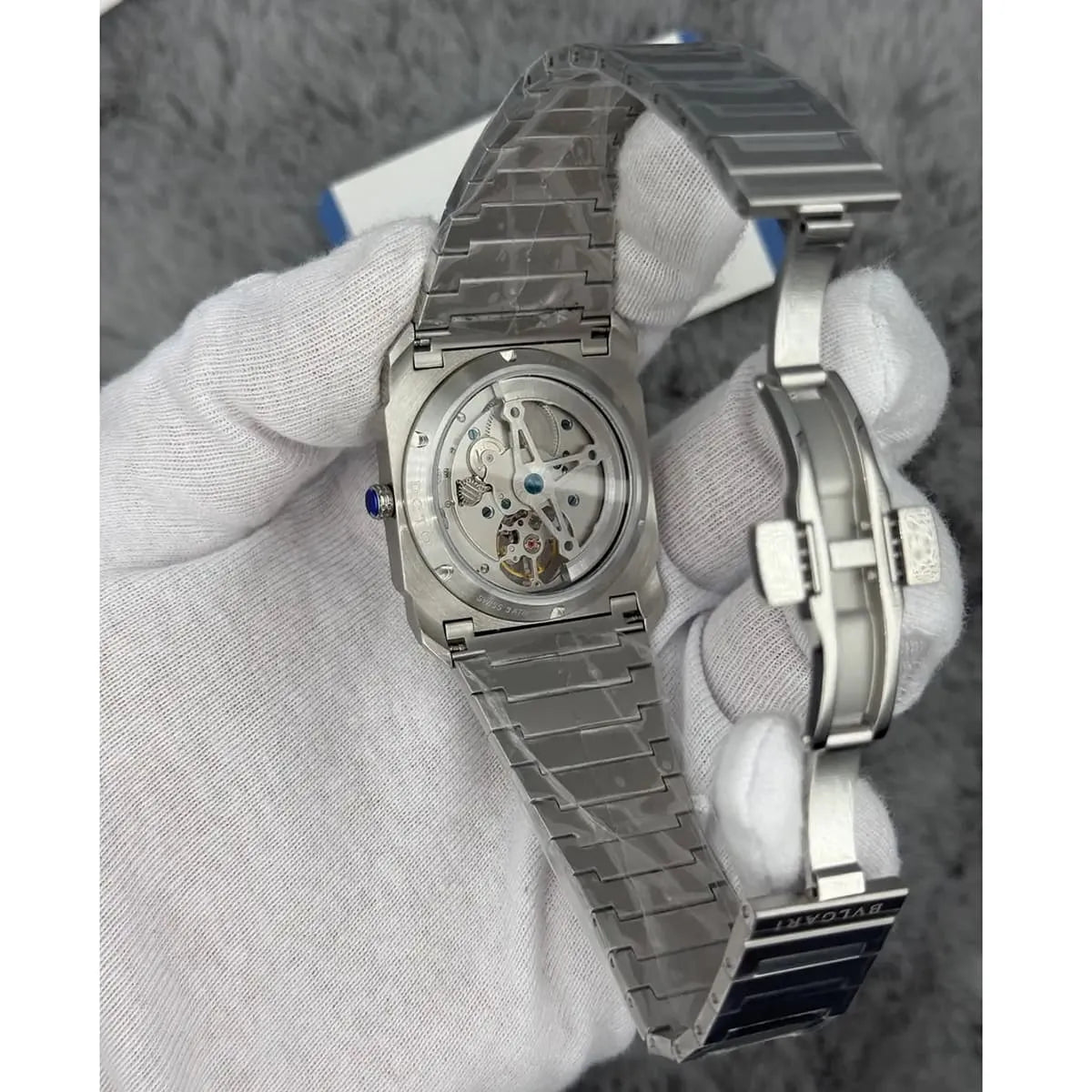 Bvlgari Men’s Octo Green Dial Tourbillon-Style Watch