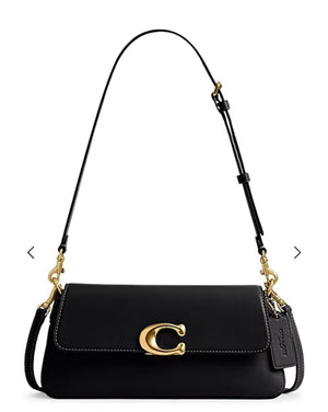 Refined Calf Leather Jet Shoulder Bag