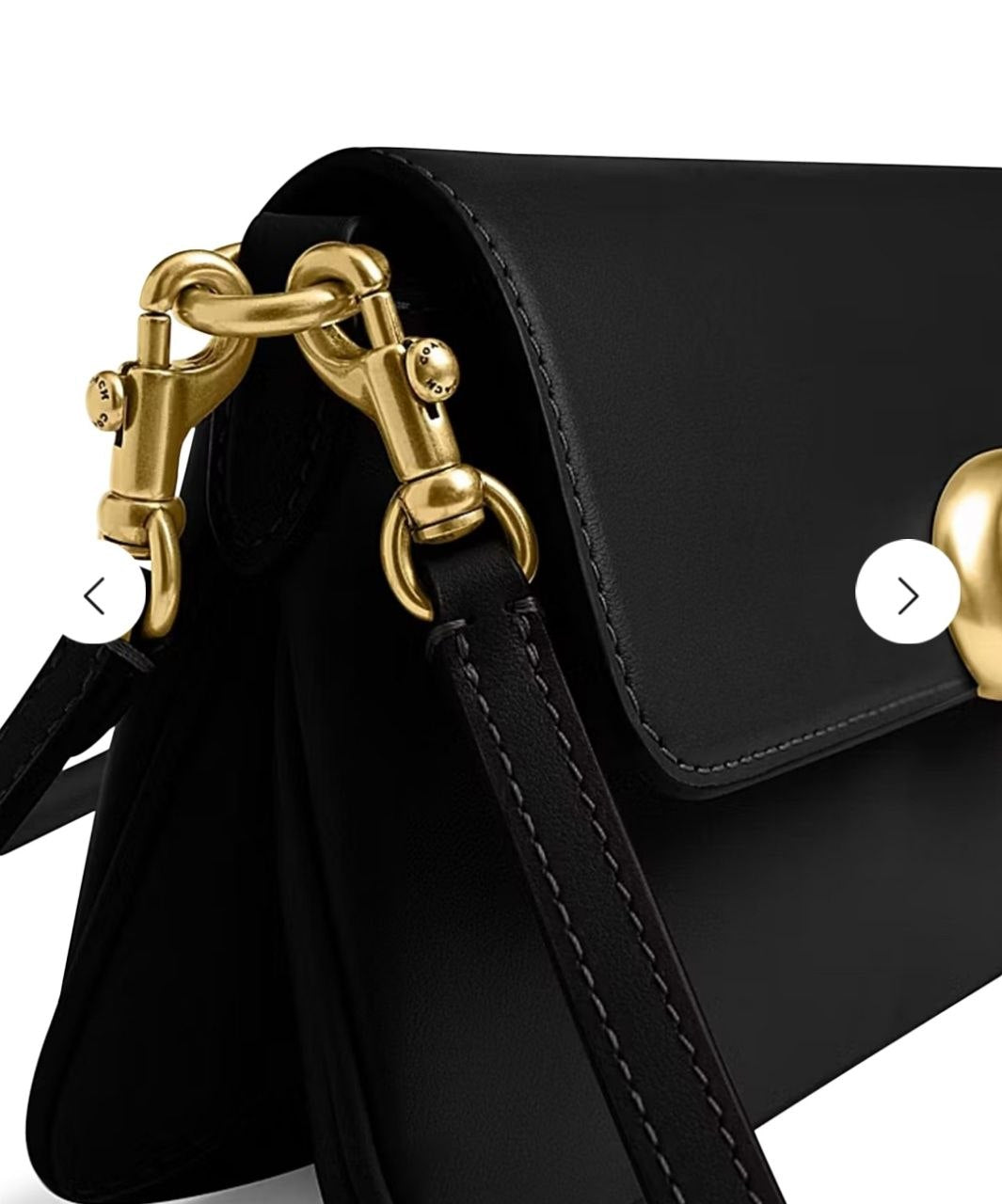 Refined Calf Leather Jet Shoulder Bag