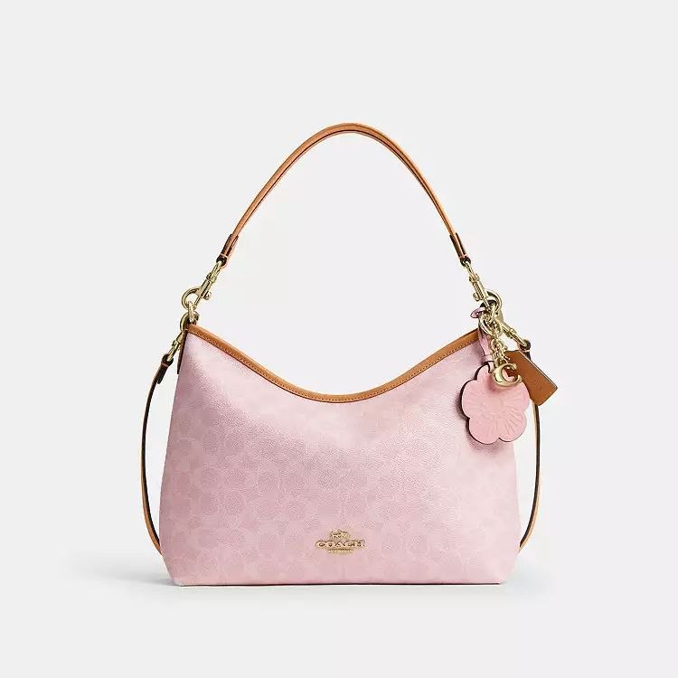 Laurel Shoulder Bag\nIn Signature Canvas With Charms