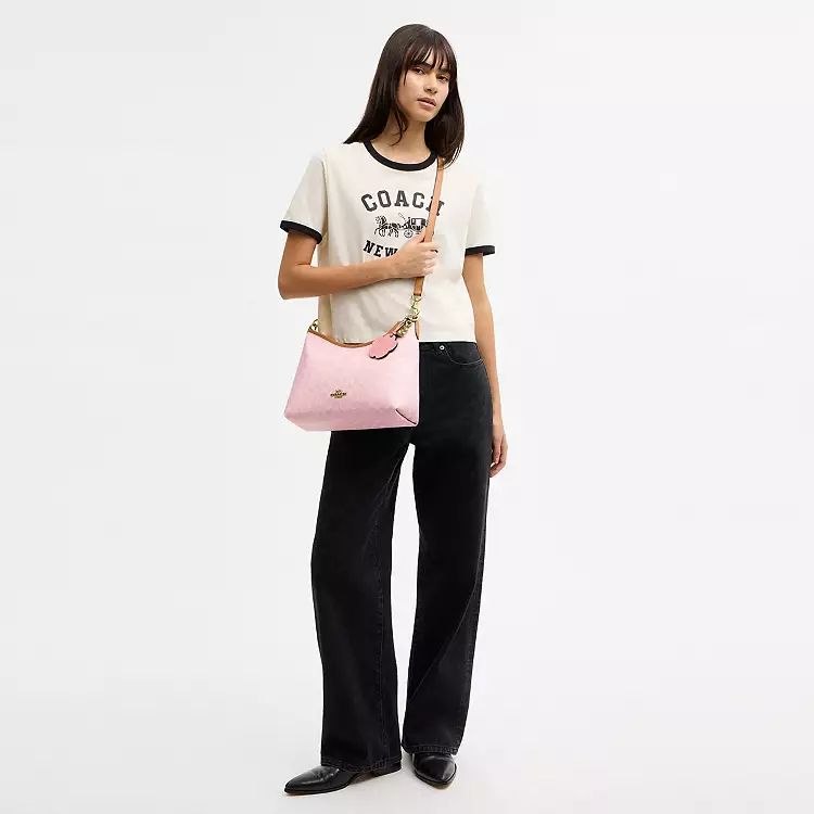 Laurel Shoulder Bag\nIn Signature Canvas With Charms