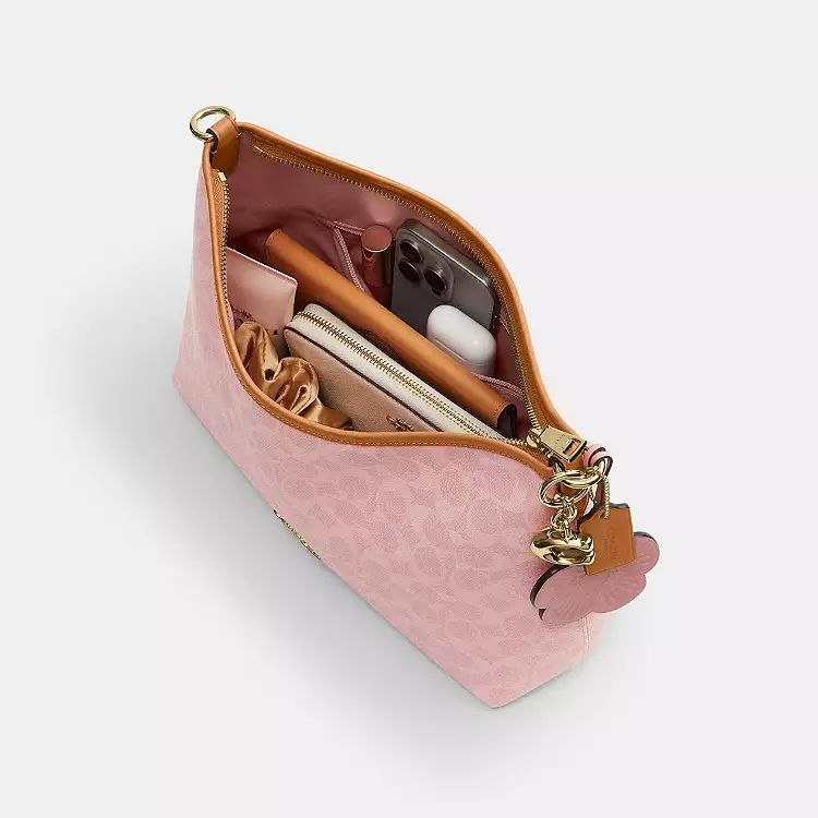 Laurel Shoulder Bag\nIn Signature Canvas With Charms
