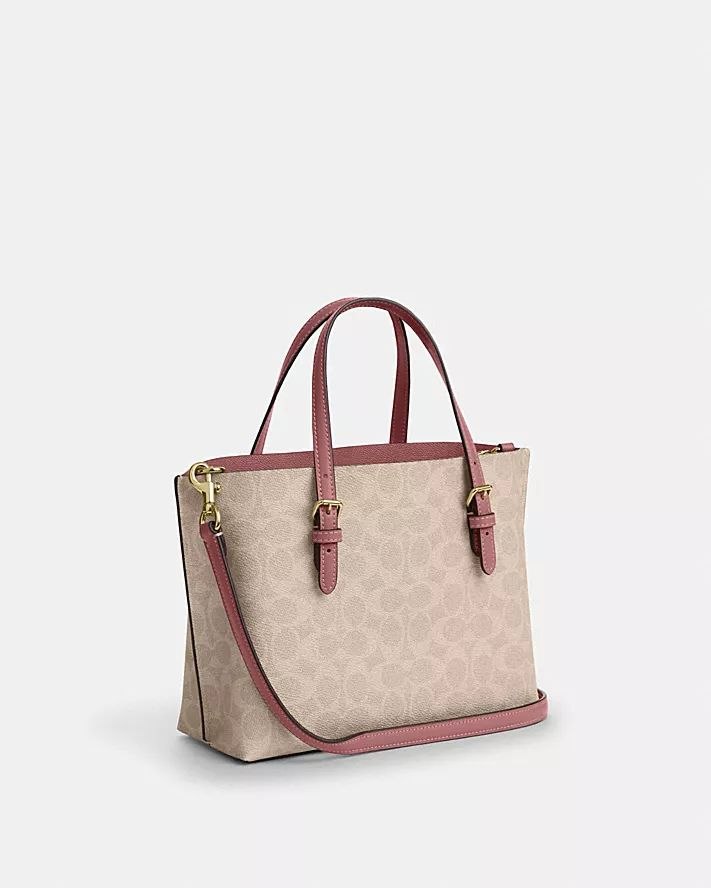 MOLLIE TOTE BAG 25 IN SIGNATURE CANVAS WITH HEART CHARM