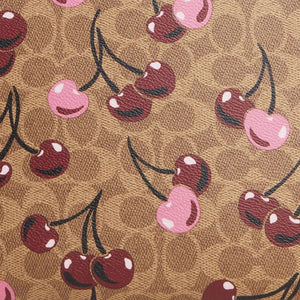 Coach Gallery Tote Bag In Signature Canvas With Cherry Print in Tan Multi CAA71