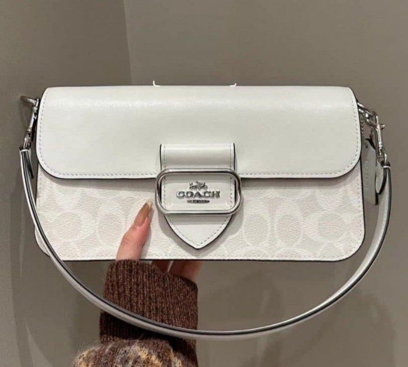 Coach Morgan Shoulder Bag In Signature Canvas navy