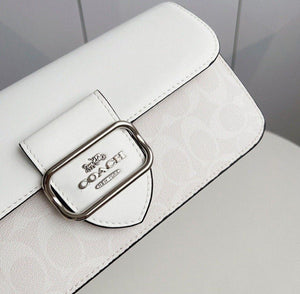 Coach Morgan Shoulder Bag In Signature Canvas navy
