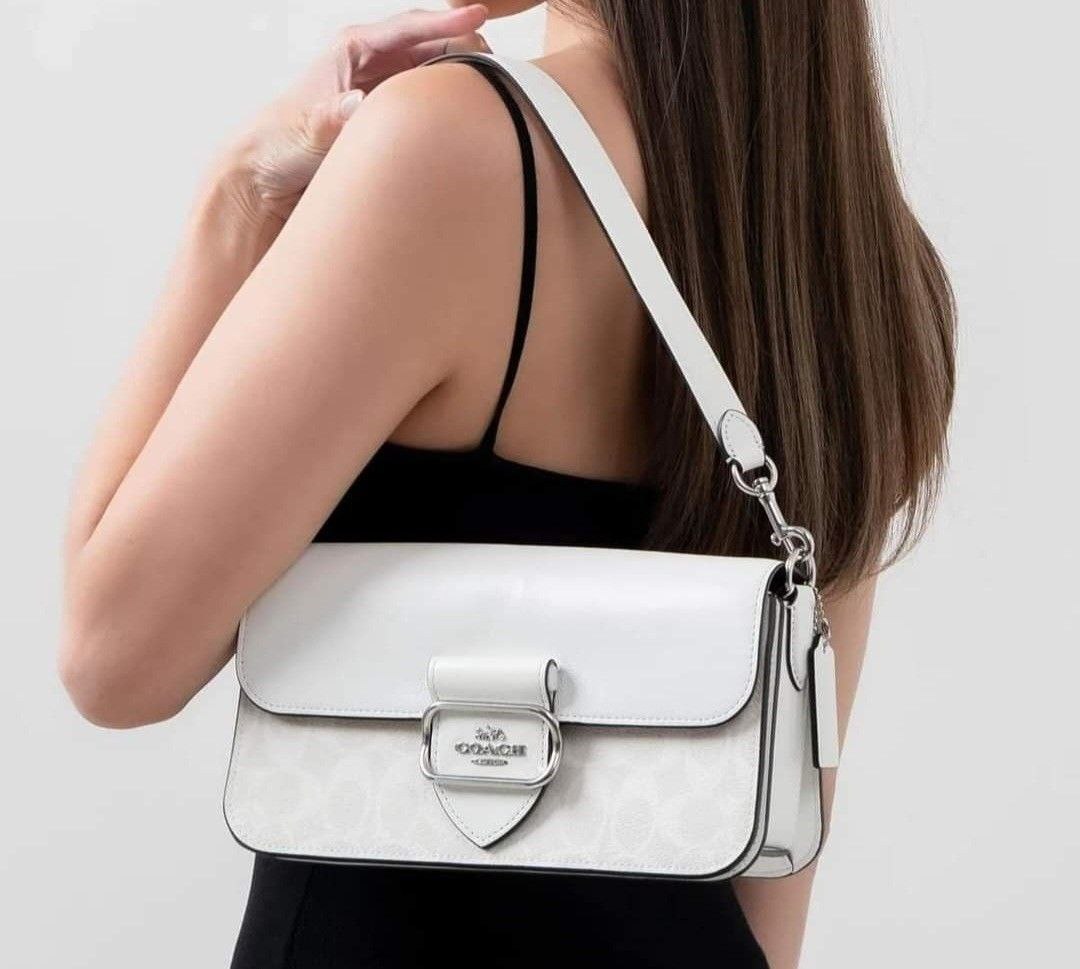 Coach Morgan Shoulder Bag In Signature Canvas navy