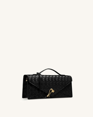 JW PEI Celeste Woven Textured Envelope Top Handle Bag